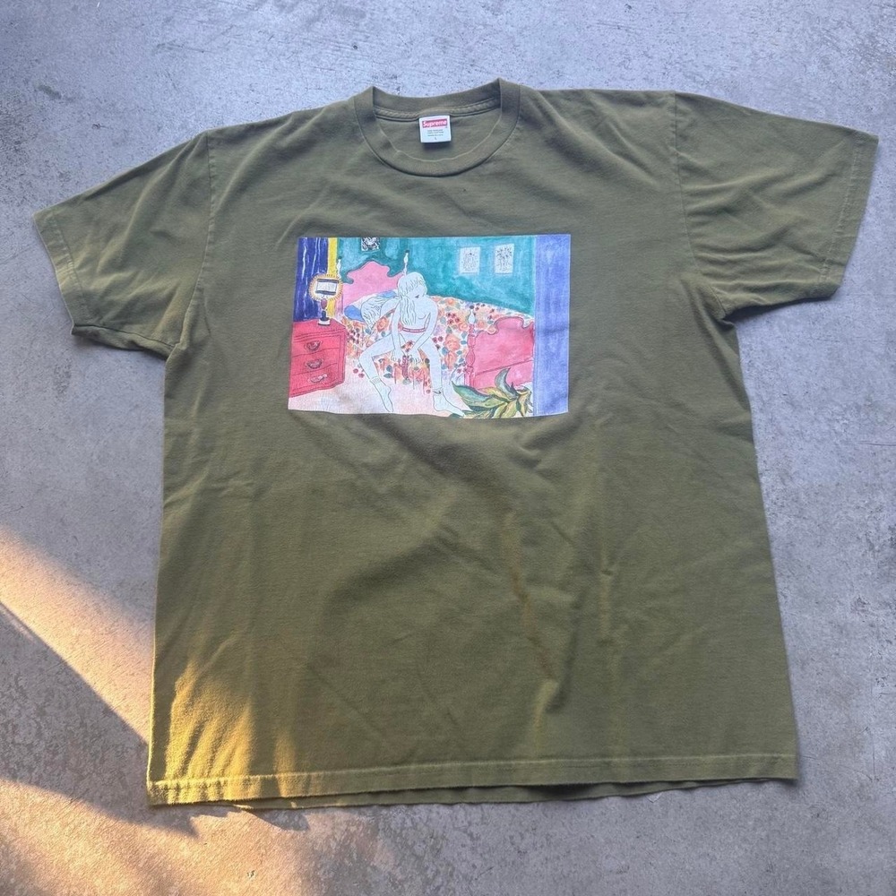 Supreme Bedroom Watercolor Art Streetwear Designer Skater Shirt FW18 RARE